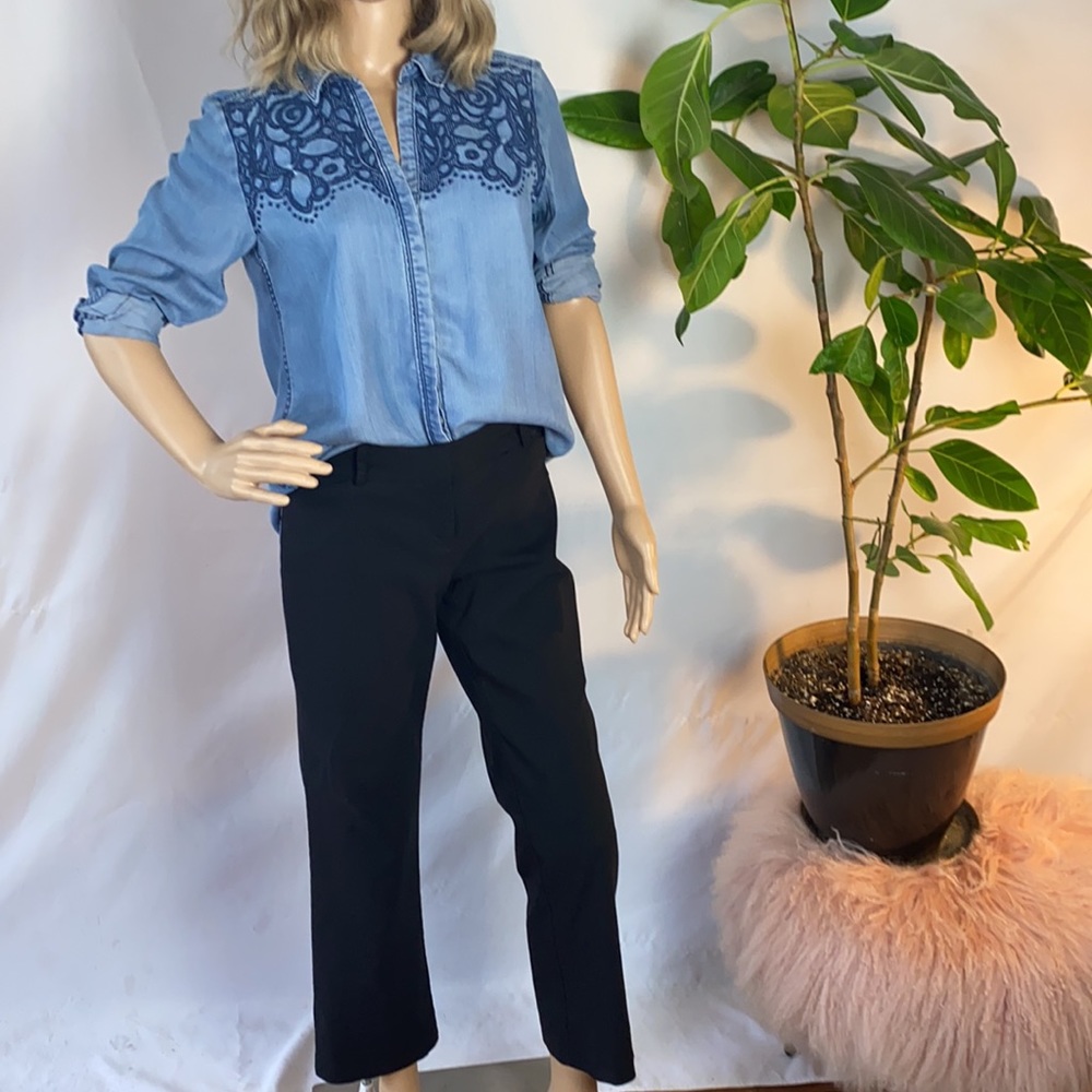 Holding Horses  by Anthropologie Lyrocell Blouse with Embroidery Size M